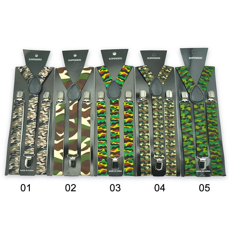 2.5cm Fashion New 7 "Classic Army Camouflage" Designs Mix Men Unisex Clip-on Braces Elastic Slim Suspender Y-back Suspenders
2.5cm Fashion New 7 "Classic Army Camouflage" Designs Mix Men Unisex Clip-on Braces Elastic Slim Suspender Y-back Suspenders