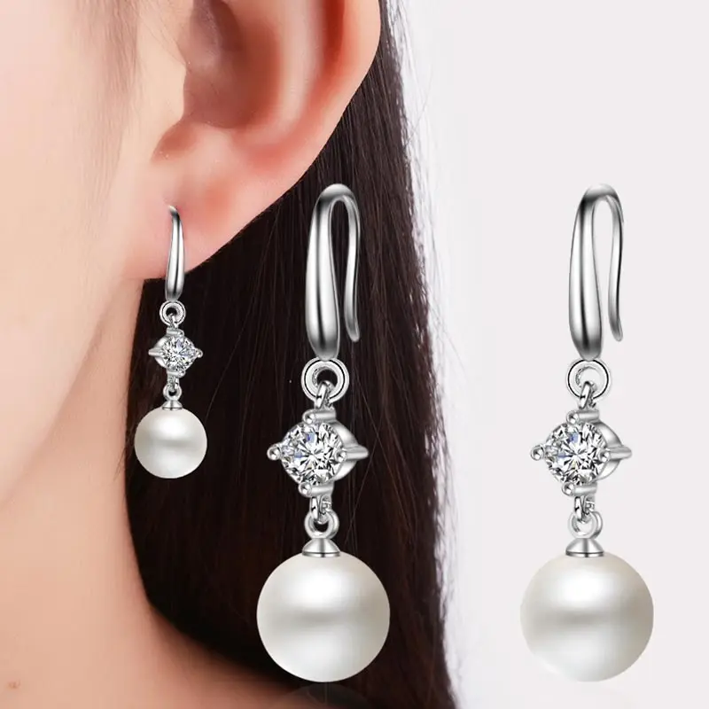 ZFVB Trendy Simulated Pearl Earrings Women 925 Sterling Silver Statement Wedding Long Drop Dangle CZ zircon Earring Jewelry
ZFVB Trendy Simulated Pearl Earrings Women 925 Sterling Silver Statement Wedding Long Drop Dangle CZ zircon Earring Jewelry