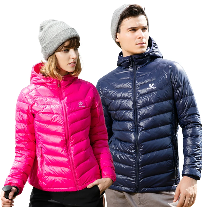 Tectop зимняя пуховая куртка для мужчин и женщин уличный Супер легкий тонкий лыжный