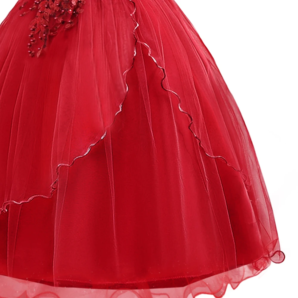 Flower Girl Dresses For Wedding Party 2019 New Tule Teen Princess Dress Children Evening Clothing Formal Pageant Kids Prom Gowns (15)