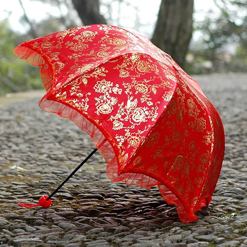 Новинка 2019 китайский модный Свадебный зонт женские зонтики с рисунком дождевой