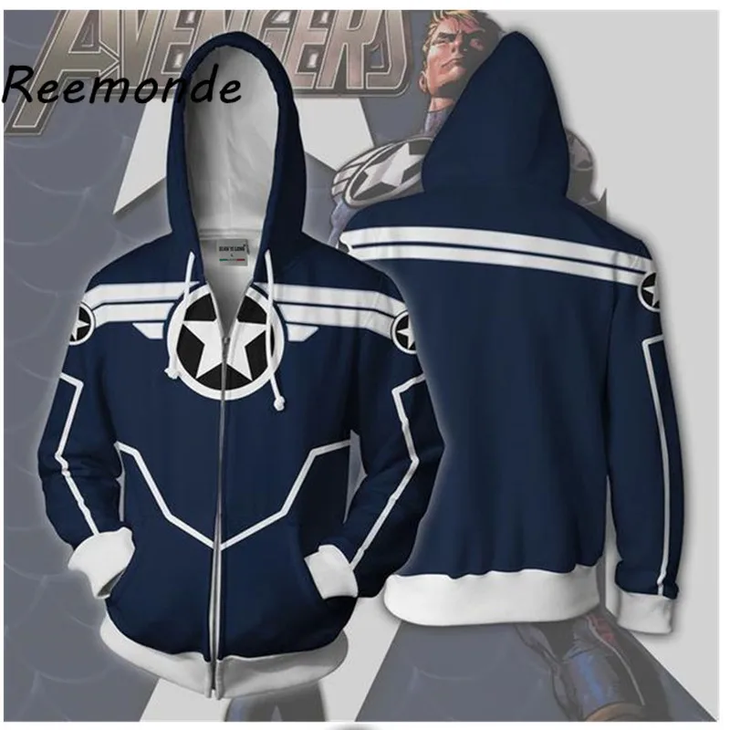 Captain America Clothes Avengers Endgame Jackets With Hat Mens Hooded Sweatshirts Streetwear Steven Rogers Hoodies Coats Tops
Captain America Clothes Avengers Endgame Jackets With Hat Mens Hooded Sweatshirts Streetwear Steven Rogers Hoodies Coats Tops