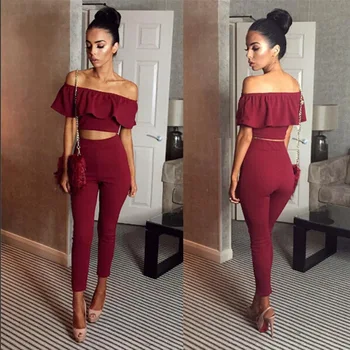 Women Yoga Set Sexy Ruffles Two Piece Outfits Crop Top And Long Pants 2 Piece Women Fitness Set Bodycon Suit Women Clothing
Women Yoga Set Sexy Ruffles Two Piece Outfits Crop Top And Long Pants 2 Piece Women Fitness Set Bodycon Suit Women Clothing