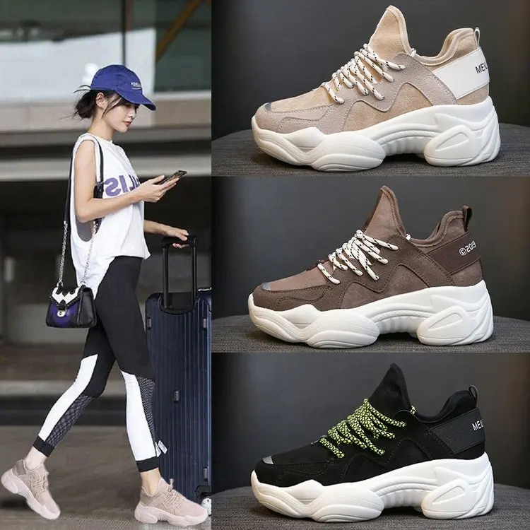 Women lace up Chunky Sneakers Fashion Casual Shoes Woman Comfortable Breathable Suede Flats Platform Sneakers Chaussure Femme
Women lace up Chunky Sneakers Fashion Casual Shoes Woman Comfortable Breathable Suede Flats Platform Sneakers Chaussure Femme