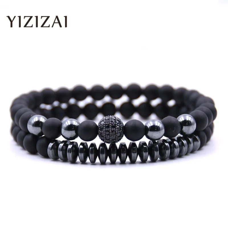 YIZIZAI 2pcs/set Brand New Fashion Pave CZ Men Bracelet Stone Beads With Hematite Bead DIY Charm Bracelet For Women Jewelry Gift
YIZIZAI 2pcs/set Brand New Fashion Pave CZ Men Bracelet Stone Beads With Hematite Bead DIY Charm Bracelet For Women Jewelry Gift