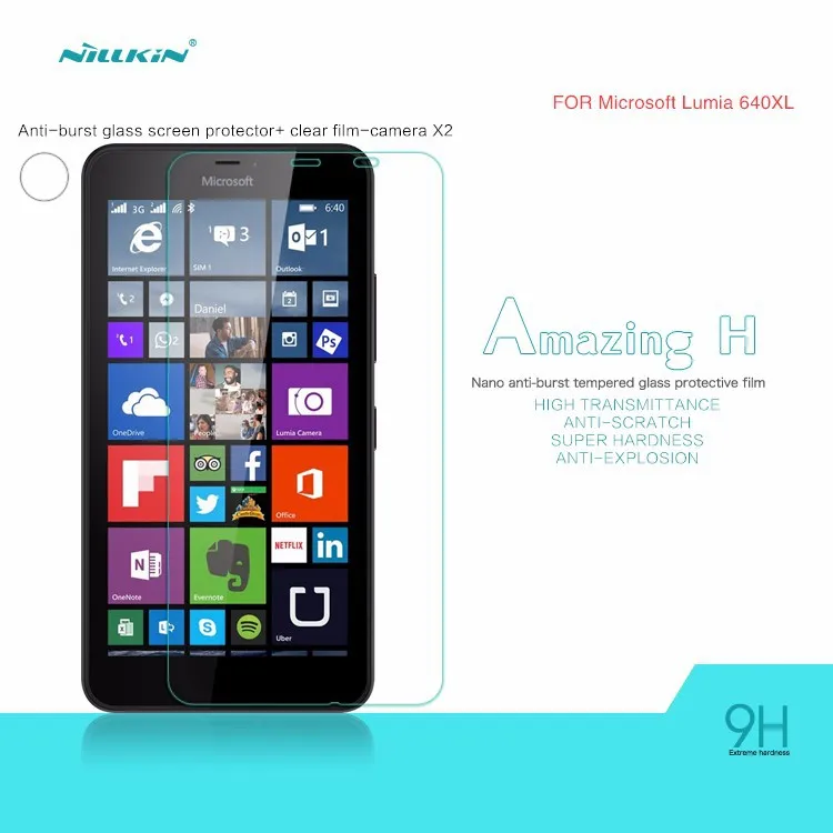 NILLKIN Amazing Nanometer H Anti-Explosion Tempered Glass 9H Screen Protector Film For Microsoft Lumia 640XL/Nokia Lumia 640 XL
NILLKIN Amazing Nanometer H Anti-Explosion Tempered Glass 9H Screen Protector Film For Microsoft Lumia 640XL/Nokia Lumia 640 XL