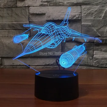 3D cool air airplane shapes colorful night lights 7 colors as gifts or room hotel club decorations
3D cool air airplane shapes colorful night lights 7 colors as gifts or room hotel club decorations