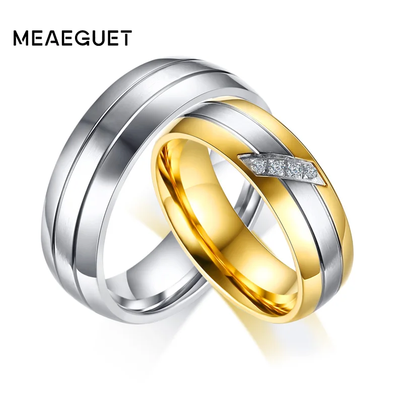 Meaeguet Bridal Wedding Bands for Women Men Couple Lover Ring Stainless Steel Cubic Zironia Wedding Engagement Jewelry
Meaeguet Bridal Wedding Bands for Women Men Couple Lover Ring Stainless Steel Cubic Zironia Wedding Engagement Jewelry