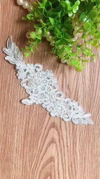 10pcs ivory lace applique, high quality cord beaded lace applique for bride wedding acessories
10pcs ivory lace applique, high quality cord beaded lace applique for bride wedding acessories