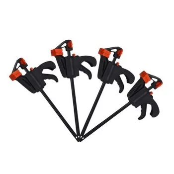 4pcs/set New 4 Inch Quick Ratchet Release Speed Squeeze Wood Working Bar pipe Clamp Clip Kit Spreader Gadget Tool DIY carpentry
4pcs/set New 4 Inch Quick Ratchet Release Speed Squeeze Wood Working Bar pipe Clamp Clip Kit Spreader Gadget Tool DIY carpentry