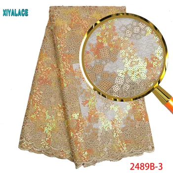 African Lace Fabric 2019 High Quality Nigerian Lace Fabrics Organza Sequins Beads Yellow French Tulle Lace Fabric YA2489B-3
African Lace Fabric 2019 High Quality Nigerian Lace Fabrics Organza Sequins Beads Yellow French Tulle Lace Fabric YA2489B-3