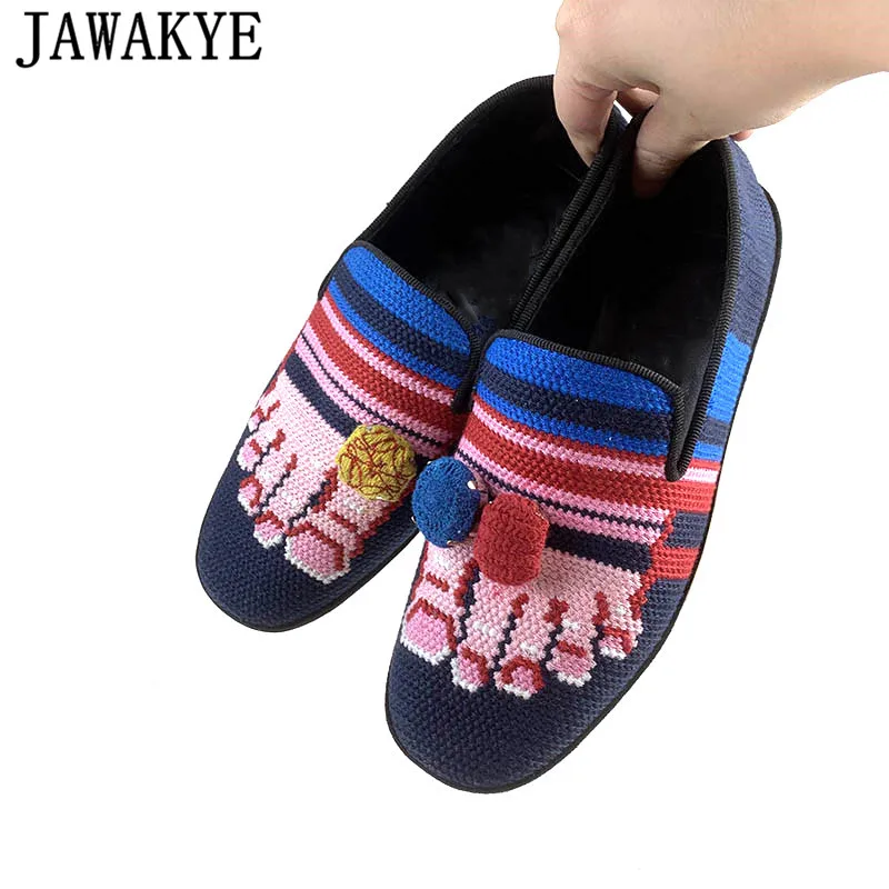 Hot Sale Woven Pompoms Flat Shoes Women Genuine Leather Round Toe Ladies Shoes Kinitted Embroidery Lazy Loafers Zapatos De Mujer 
Hot Sale Woven Pompoms Flat Shoes Women Genuine Leather Round Toe Ladies Shoes Kinitted Embroidery Lazy Loafers Zapatos De Mujer