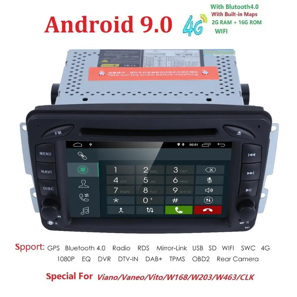 Car Multimedia player Android 9 2 Din GPS Autoradio For Mercedes/Benz/CLK/W209/W203/W208/W463/Vaneo/Viano/Vito FM DSP DVR DVD BT
Car Multimedia player Android 9 2 Din GPS Autoradio For Mercedes/Benz/CLK/W209/W203/W208/W463/Vaneo/Viano/Vito FM DSP DVR DVD BT