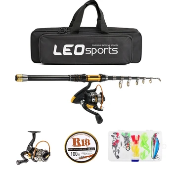 Leo 2.1M Telescopic Fishing Rod And Reel Combo Full Kit Spinning Fishing Reel Gear Organizer Pole Set With Fishing Carrier Bag
Leo 2.1M Telescopic Fishing Rod And Reel Combo Full Kit Spinning Fishing Reel Gear Organizer Pole Set With Fishing Carrier Bag