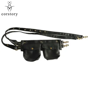 Gothic Black Faux Leather Pocket Waist Belt Pouch Bag Fanny Pack For Women Burlesque Steampunk Clothing Women Corset Accessories
Gothic Black Faux Leather Pocket Waist Belt Pouch Bag Fanny Pack For Women Burlesque Steampunk Clothing Women Corset Accessories