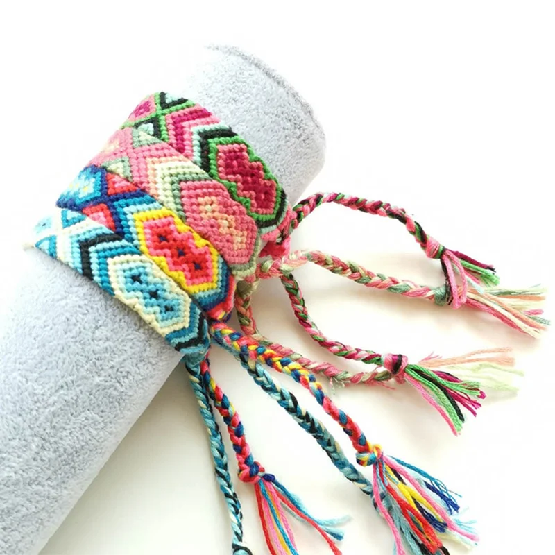 New Bohemian Thread Bracelet Retro Handmade Boho Multicolor String Cord Woven Braided Hippie Friendship Bracelets Women Men
New Bohemian Thread Bracelet Retro Handmade Boho Multicolor String Cord Woven Braided Hippie Friendship Bracelets Women Men