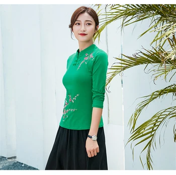 Fashion Camisetas Mujer Chinese Style Cotton Embroidery Floral Summer T Shirt Women Vintage Tee Tops Pullover Casual Harajuku
Fashion Camisetas Mujer Chinese Style Cotton Embroidery Floral Summer T Shirt Women Vintage Tee Tops Pullover Casual Harajuku