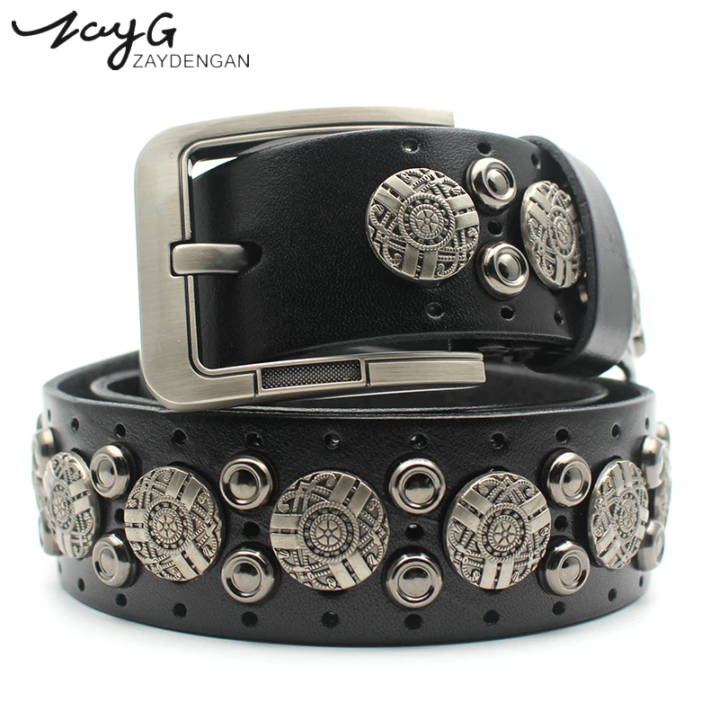 ZAYG Fashion Punk Carved Rivet Neutral Belts National Wind Retro Leather Belt&Woman Belt Unique Inlaid Jeans Designer Pin Belts
ZAYG Fashion Punk Carved Rivet Neutral Belts National Wind Retro Leather Belt&Woman Belt Unique Inlaid Jeans Designer Pin Belts