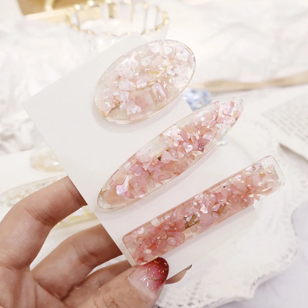3PC/Set INS Fashion Sweet Acrylic Hair Clip Women Rectangle Oval Barrettes Shiny Tin Foil Sequins Hairpin Hair Accessories
3PC/Set INS Fashion Sweet Acrylic Hair Clip Women Rectangle Oval Barrettes Shiny Tin Foil Sequins Hairpin Hair Accessories