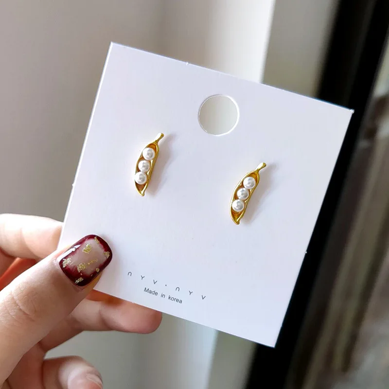 Pea pod Matching Stud Earring Popular Ladies Wild ShinyTemperament Metal Personality Geometric Stud earring 2019
Pea pod Matching Stud Earring Popular Ladies Wild ShinyTemperament Metal Personality Geometric Stud earring 2019
