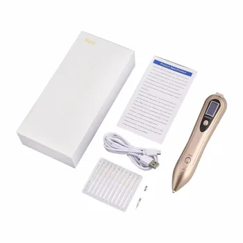 Portable Sweep Spot Removal Pen Laser Mole Freckle Removal Tool Remover Eraser Pen LCD Display USB Rechargeable facial massage