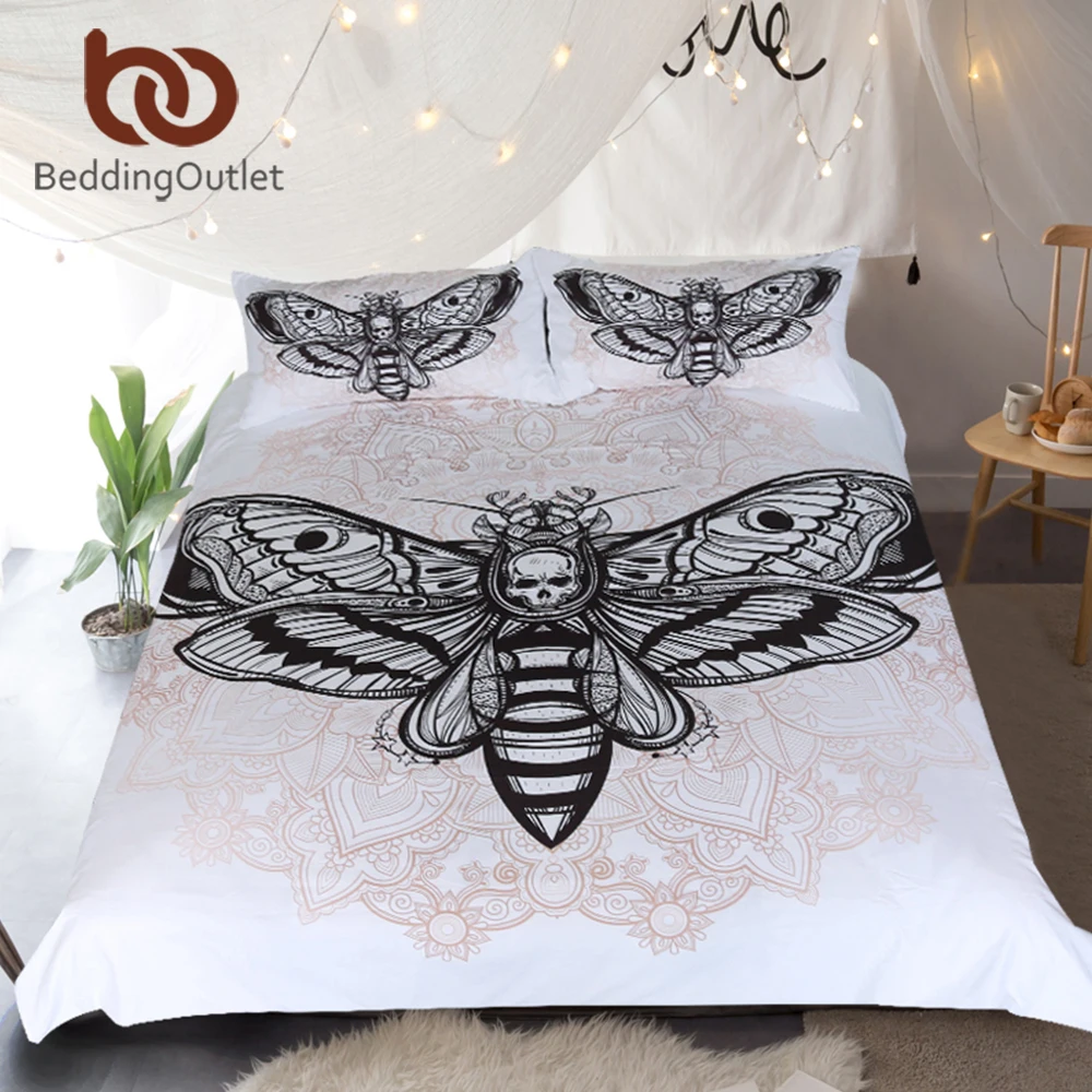 Комплект постельного белья BeddingOutlet с изображением моли смерти и черепа, богемный комплект с пододеяльником, черно-белый домашний текстиль, готическое постельное белье с бабочками
Комплект постельного белья BeddingOutlet с изображением моли смерти и черепа, богемный комплект с пододеяльником, черно-белый домашний текстиль, готическое постельное белье с бабочками