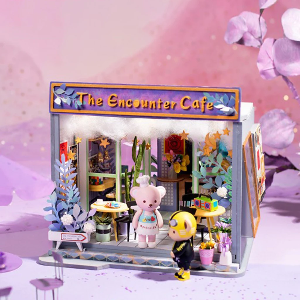 Wooden DIY Dollhouse Kit 1:24 Dollhouse Miniature Doll House With Furniture and LED Light - The Encounter Cafe
Wooden DIY Dollhouse Kit 1:24 Dollhouse Miniature Doll House With Furniture and LED Light - The Encounter Cafe