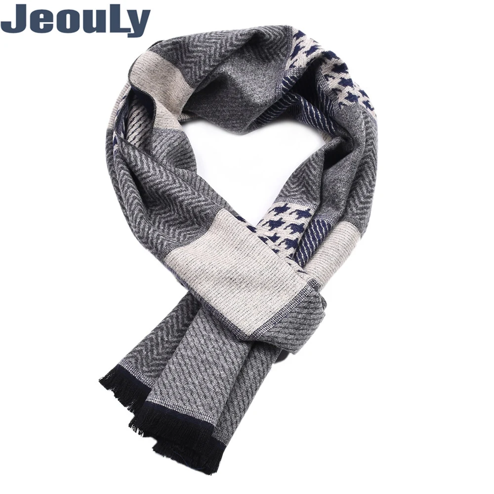 JeouLy Men Scarf 2018 Winter Cashmere Scarves plaid Vintage Soft Houndstooth gray Man High Quality Brand Business Casual Scarfs
JeouLy Men Scarf 2018 Winter Cashmere Scarves plaid Vintage Soft Houndstooth gray Man High Quality Brand Business Casual Scarfs