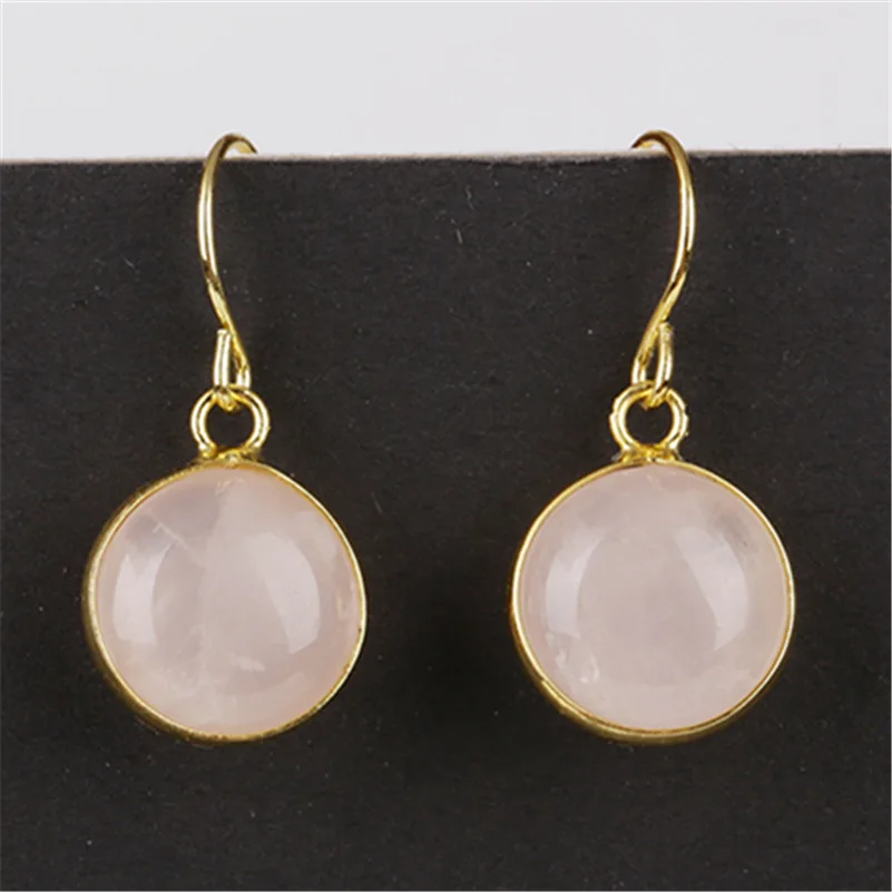 gold rim loop half ball pump round polished rose pale pink quartz crystal stone bead charm hook earring for women gift jewelry
gold rim loop half ball pump round polished rose pale pink quartz crystal stone bead charm hook earring for women gift jewelry