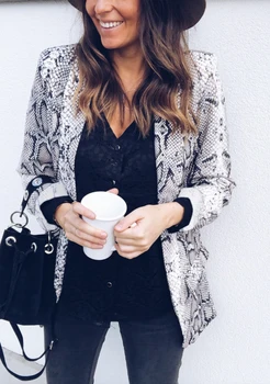 Hitmebox 2019 Autumn Spring Women Long Sleeve Leopard Snake Printed Casual Jacket Coats OL Work Cardigan Suits Slim Fit Blazers
Hitmebox 2019 Autumn Spring Women Long Sleeve Leopard Snake Printed Casual Jacket Coats OL Work Cardigan Suits Slim Fit Blazers