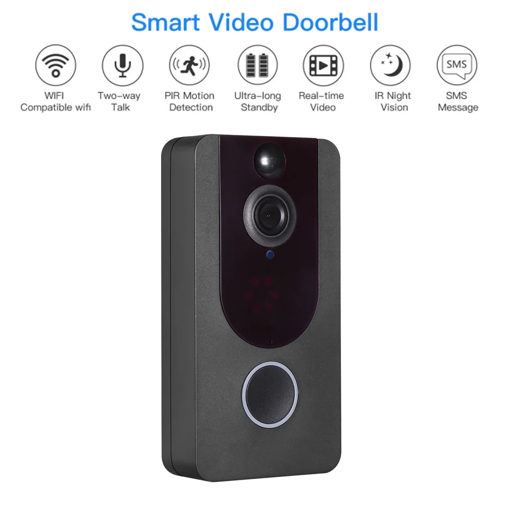 WiFi Smart Video Doorbell Wireless Door Bell,1080P HD Wireless Home Security Doorbell Camera with Two-Way Talk & Video, IR Motio
WiFi Smart Video Doorbell Wireless Door Bell,1080P HD Wireless Home Security Doorbell Camera with Two-Way Talk & Video, IR Motio