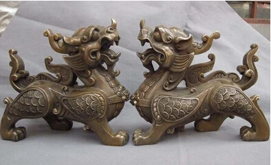 Antique bronze Pure Copper Brass CHINESE crafts decor ation Asian cobre Bronze mal Foo Dog bravos soldados Kylin par
Antique bronze Pure Copper Brass CHINESE crafts decor ation Asian cobre Bronze mal Foo Dog bravos soldados Kylin par