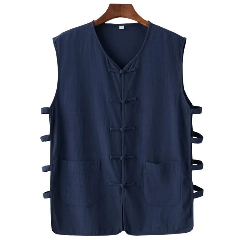 Summer men Chinese style cotton linen buttons mandarin vest 6 colors man vintage Tang suit kung fu sleeveless jacket
Summer men Chinese style cotton linen buttons mandarin vest 6 colors man vintage Tang suit kung fu sleeveless jacket
