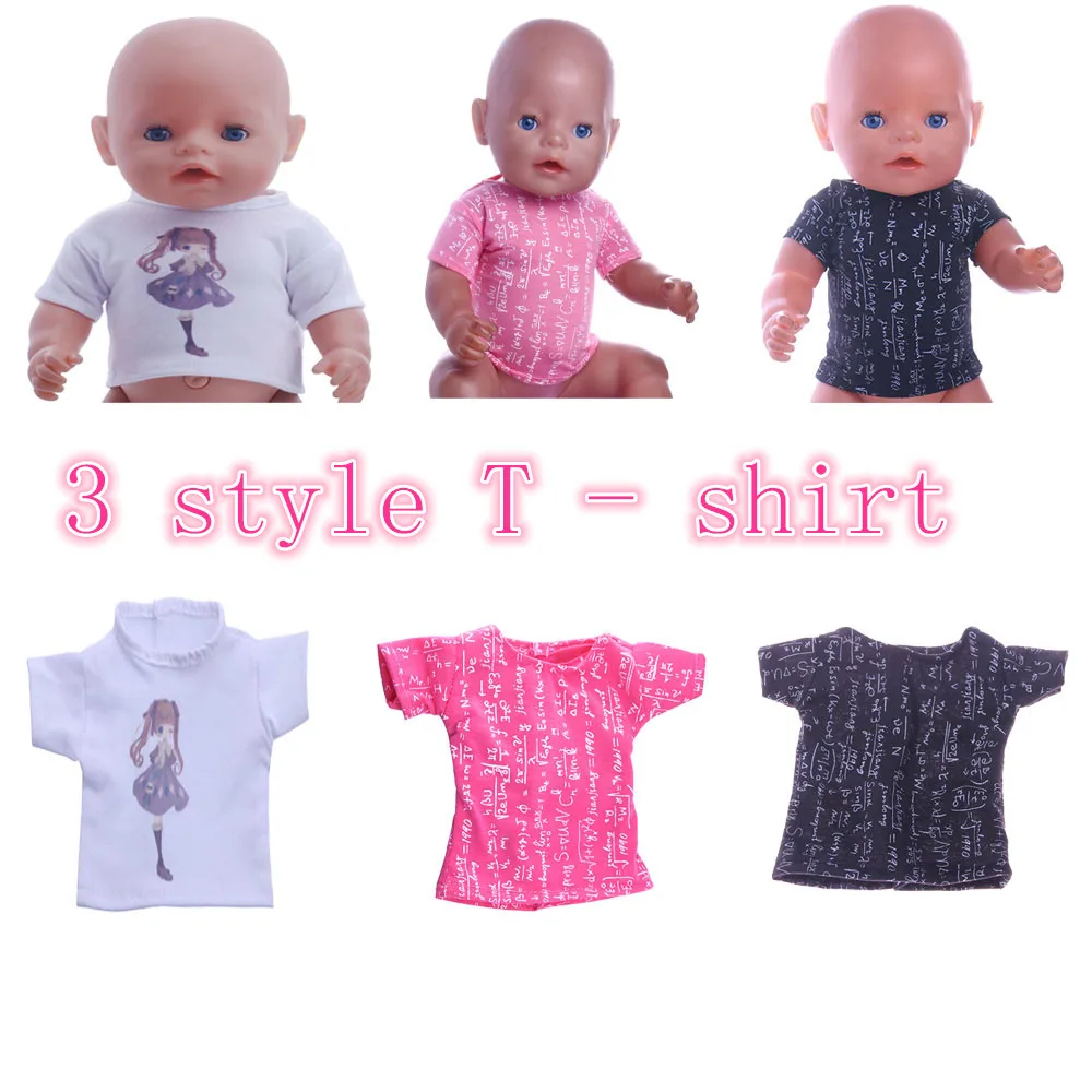 Fleta 1pc Doll 3style T-shirt Fit 43cm Baby Doll or 18 inch American Doll Accessories( only clothes)
Fleta 1pc Doll 3style T-shirt Fit 43cm Baby Doll or 18 inch American Doll Accessories( only clothes)