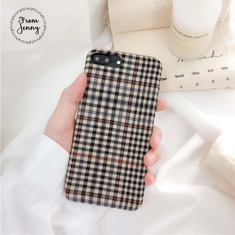British Style Lattice Cloth Case for iPhone 6 6S 7 8 Plus PU Matte Cover Coque Luxury Grid Pattern Phone Cases for iPhone X Case
British Style Lattice Cloth Case for iPhone 6 6S 7 8 Plus PU Matte Cover Coque Luxury Grid Pattern Phone Cases for iPhone X Case