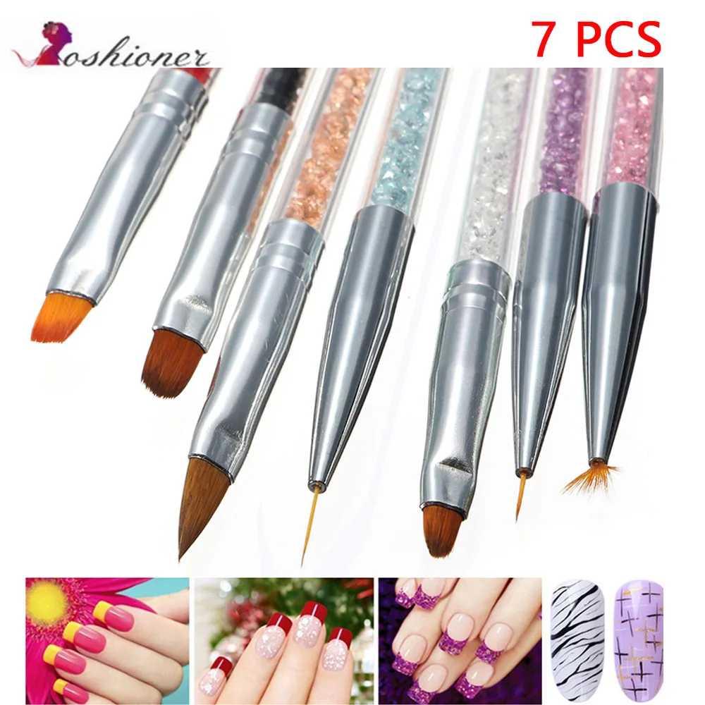 OSHIONER 7Pcs/Set Nail Art Liner Brush UV Gel Painting Nail Brush Pen Set Metal Diamond Acrylic Handle Nail Brushes
OSHIONER 7Pcs/Set Nail Art Liner Brush UV Gel Painting Nail Brush Pen Set Metal Diamond Acrylic Handle Nail Brushes