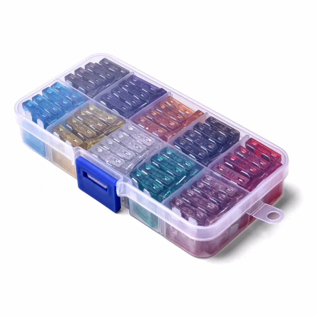 100pcs 2-35A Blade Fuses Assortment Kit Standard ATC/ATO Blade Fuses with Plastic Case For Car Automotive Boat Truck