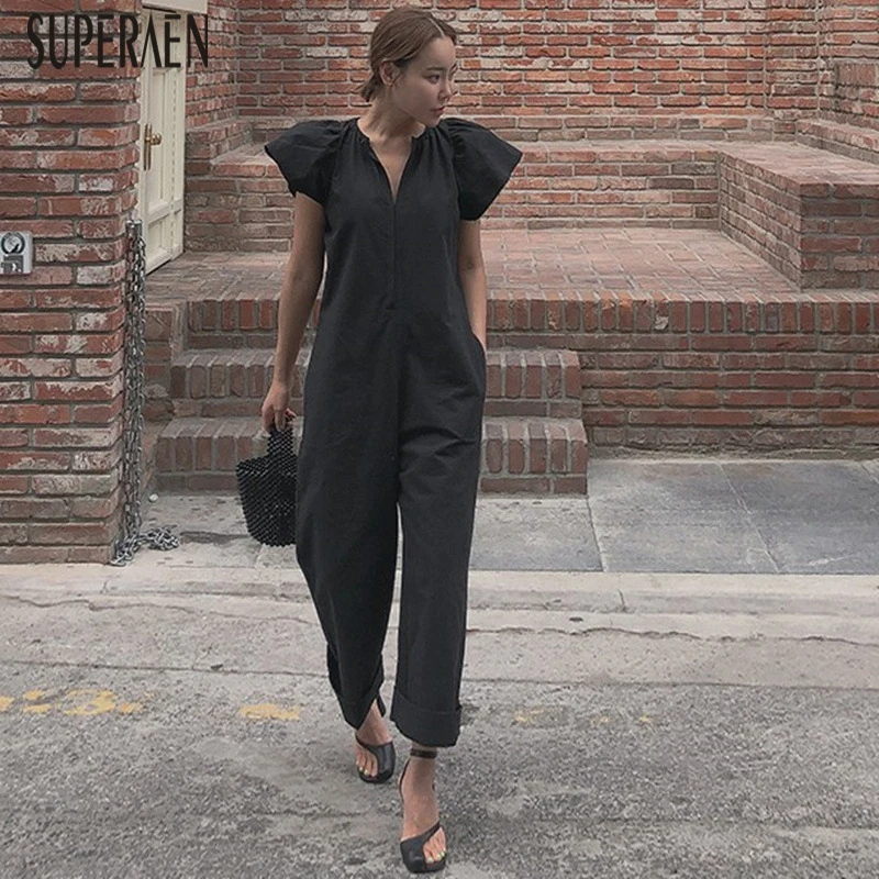 SuperAen New Cotton and Linen Jumpsuit Female Korean Style Loose Pluz Size Ankle Length Pants Casual Jumpsuit Summer 2019
SuperAen New Cotton and Linen Jumpsuit Female Korean Style Loose Pluz Size Ankle Length Pants Casual Jumpsuit Summer 2019