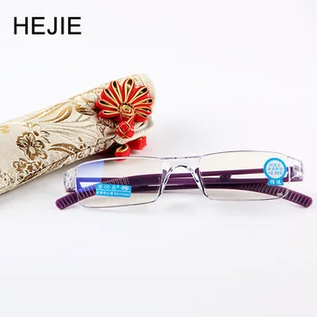 HEJIE Fashion Women Rimless Anti Blue Rays Reading Glasses One-piece frame Coating Lens Diopter +1.0~+4.0 BD-PURPL
HEJIE Fashion Women Rimless Anti Blue Rays Reading Glasses One-piece frame Coating Lens Diopter +1.0~+4.0 BD-PURPL