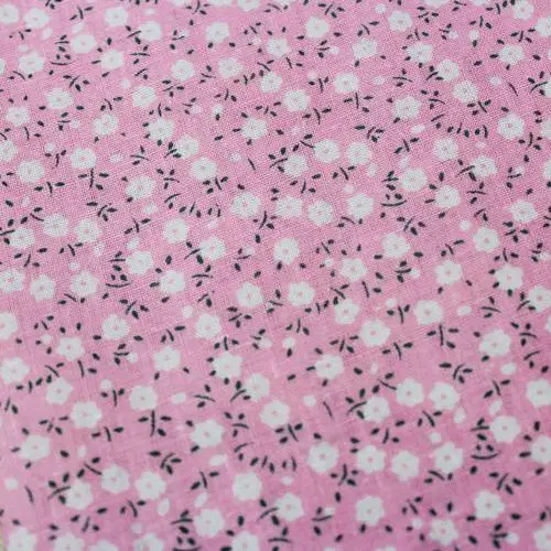 Фото 1 piece 150*50cm Pink with White Small Flowers 100% Cotton Printed Fabric Tilda Cloth Children Patchwork Quilting Tissue PB008 | Дом и сад