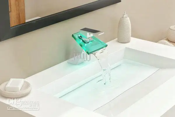 New led brass chrome glass bathroom basin sink mixer faucet tap fg303 | Канцтовары для офиса и дома