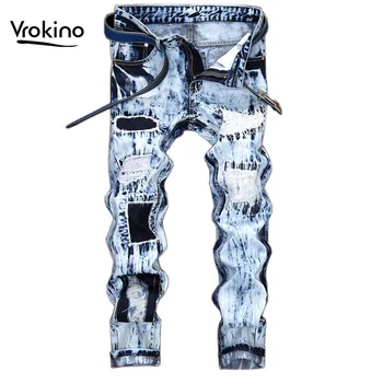 2019 New Shelves Men's Vintage Fashion Design Hole Jeans Men's Casual High Quality Stretch Jeans Retro Light Blue Trousers 40 42
2019 New Shelves Men's Vintage Fashion Design Hole Jeans Men's Casual High Quality Stretch Jeans Retro Light Blue Trousers 40 42