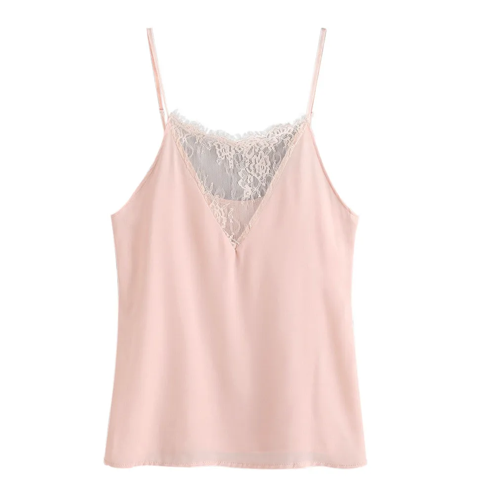 Cami Women 2019 elegant Pink Casual Cami Sleeveless Crop Top Vest Lace Chiffon V-Neck Blouse Camis tops de fiesta mujer -30
Cami Women 2019 elegant Pink Casual Cami Sleeveless Crop Top Vest Lace Chiffon V-Neck Blouse Camis tops de fiesta mujer -30