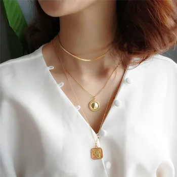 Multi-layer 100% 925 Sterling Silver Necklace for Women Gilrs Gold Color Round Square Long Pendant Necklace Gift Jewerly Z4
Multi-layer 100% 925 Sterling Silver Necklace for Women Gilrs Gold Color Round Square Long Pendant Necklace Gift Jewerly Z4