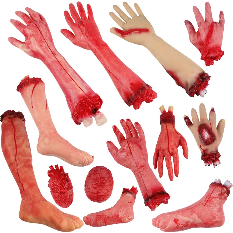 Hoomall Halloween Horrible Props Fake Bloody Hand Finger Leg Foot Heart Haunted House Decoration Halloween Party Supplies
Hoomall Halloween Horrible Props Fake Bloody Hand Finger Leg Foot Heart Haunted House Decoration Halloween Party Supplies