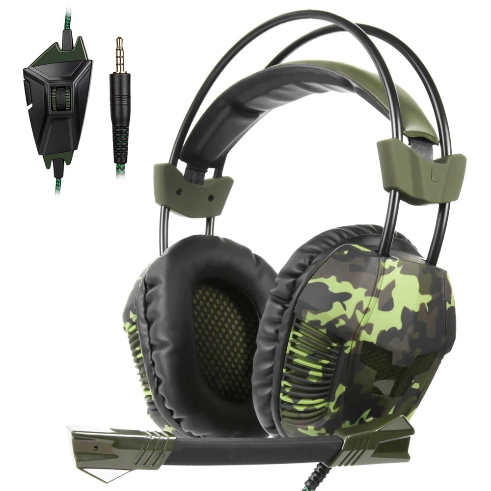 SADES SA-921 Plus 3.5mm Wired Gaming heaphones Headsets Camouflage green Headphone Noise Canceling with Microphone Headphones
SADES SA-921 Plus 3.5mm Wired Gaming heaphones Headsets Camouflage green Headphone Noise Canceling with Microphone Headphones