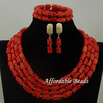 2017 Latest Red Coral Nigerian Beads Jewelry Set Statement Necklace Earrings African Coral Beads Jewelry Set for Wedding hx014
2017 Latest Red Coral Nigerian Beads Jewelry Set Statement Necklace Earrings African Coral Beads Jewelry Set for Wedding hx014
