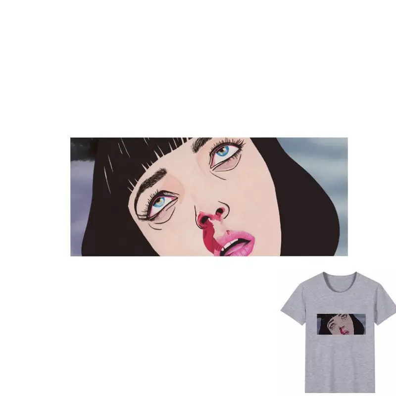 23x10cm Fashion Spoof girl Iron On Stickers Washable Appliques A-level Patches Heat Transfer For DIY Accessory Clothing
23x10cm Fashion Spoof girl Iron On Stickers Washable Appliques A-level Patches Heat Transfer For DIY Accessory Clothing