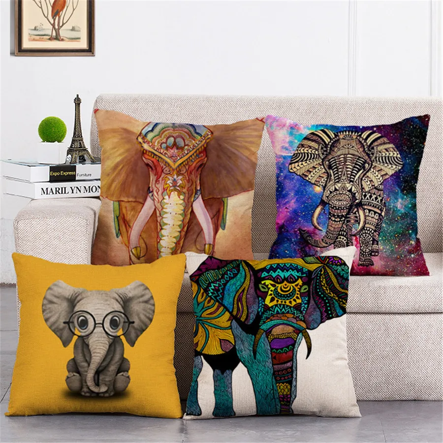 Decorative throw pillow case cover animals elephant cushion cover for sofa home decor capa de almofadas 45x45cm
Decorative throw pillow case cover animals elephant cushion cover for sofa home decor capa de almofadas 45x45cm