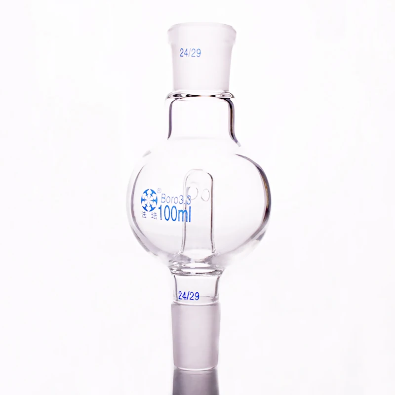 Splashproof bulb standard ground mouth,Capacity 100ml,Joint 24/29+24/29,Splash-proof ball,Splash ball
Splashproof bulb standard ground mouth,Capacity 100ml,Joint 24/29+24/29,Splash-proof ball,Splash ball